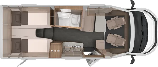 Nachtgrundriss Knaus Van TI 650 MEG VANSATION