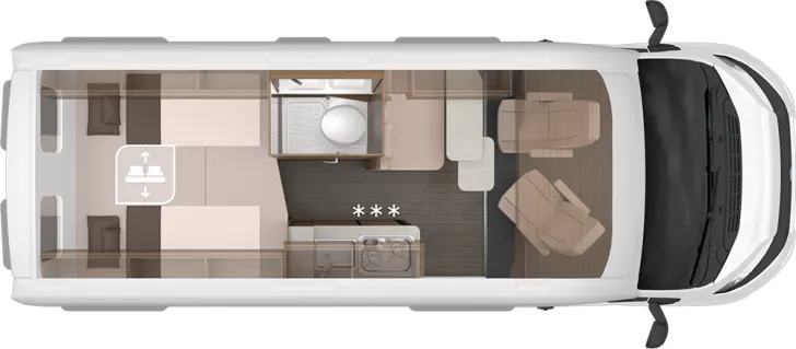 Grundriss Tag Knaus BoxLife 600 ME Platinum Selection - AUTOMATIK -