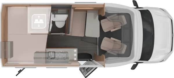 Tagesgrundriss Knaus Tourer CUV 500 MQ CUVISION