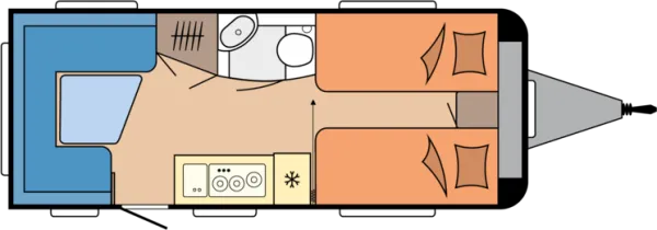 Tagesgrundriss Hobby De Luxe 495 UL