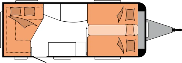 Nachtgrundriss Hobby De Luxe 495 UL