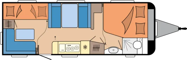 Tagesgrundriss Hobby Excellent Edition 650 KMFe