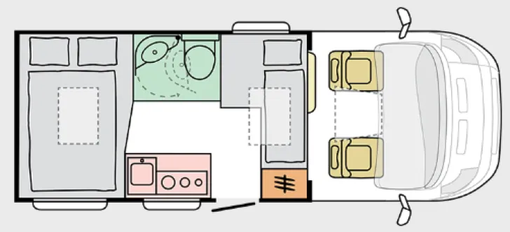 Grundriss Nacht Adria Compact SP