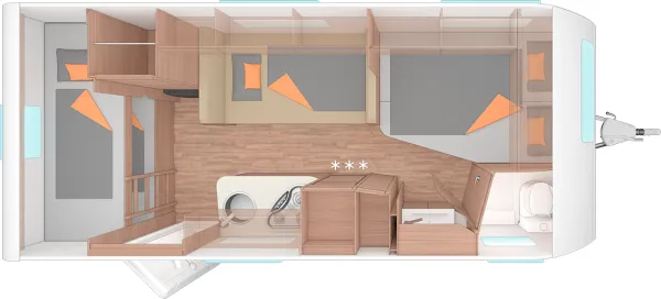 Nachtgrundriss Weinsberg CaraOne 500 FDK