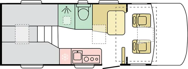 Tagesgrundriss Adria Sonic 600 SL