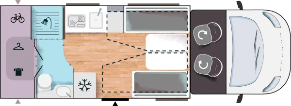 Tagesgrundriss Chausson Teilintegrierte 630 Etape Line