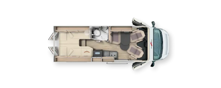 Grundriss Tag Malibu Van Diversity 640 LE K GT skyview