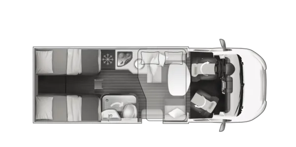 Tagesgrundriss Roller Team Kronos 285 TL