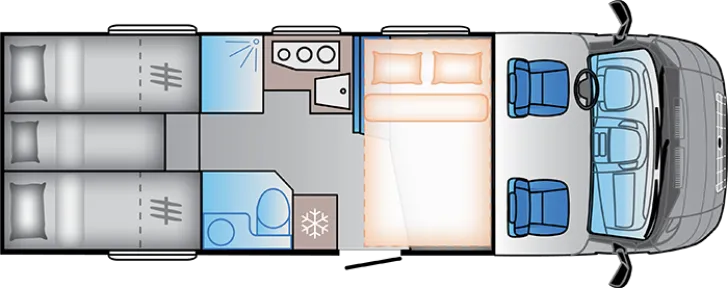 Grundriss Nacht Sun Living S 75 SL - AUTOMATIK -