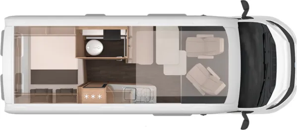 Tagesgrundriss Knaus BoxLife Pro 600 SOLUTION