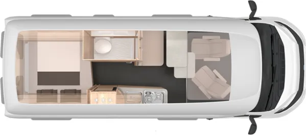 Tagesgrundriss Knaus BoxLife Pro 600 STREET XL