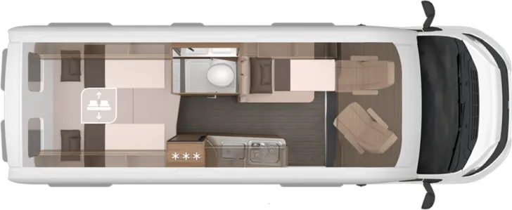 Grundriss Nacht Knaus BoxLife 630 ME Platinum Selection SONDERPREIS