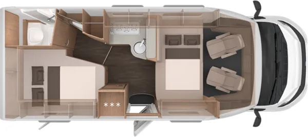 Nachtgrundriss Knaus L!VE TI 650 MF Platinum Selection Nachtgrundriss Knaus L!VE TI 650 MF Platinum Selection
