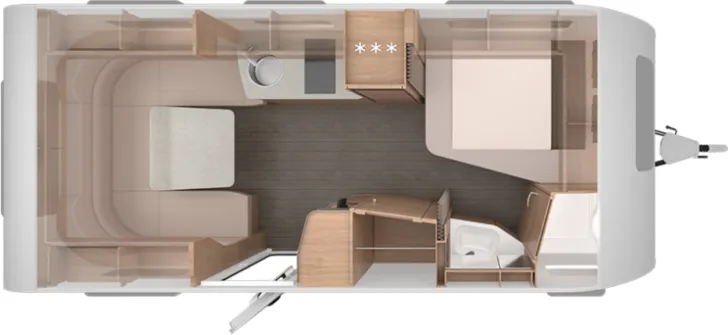Grundriss Tag Knaus Südwind 500 FU 60 Years - mit Doppelbett
