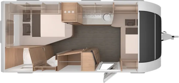 Nachtgrundriss Knaus Südwind 500 UF 60 YEARS