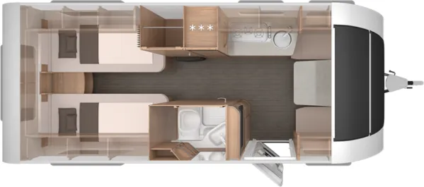 Tagesgrundriss Knaus Südwind 540 UE 60 YEARS