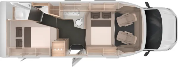 Nachtgrundriss Knaus Van TI Plus 700 LF Platinum Selection Nachtgrundriss Knaus Van TI Plus 700 LF Platinum Selection