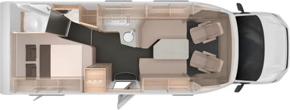 Tagesgrundriss Knaus Van TI Plus 700 LF Platinum Selection Tagesgrundriss Knaus Van TI Plus 700 LF Platinum Selection