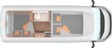 Grundriss Nacht Weinsberg CaraBus EDITION FIRE 600 MQH