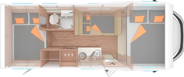 Nachtgrundriss Weinsberg CaraHome 650 DG