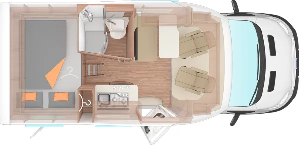 Tagesgrundriss Weinsberg CaraLoft 550 MG