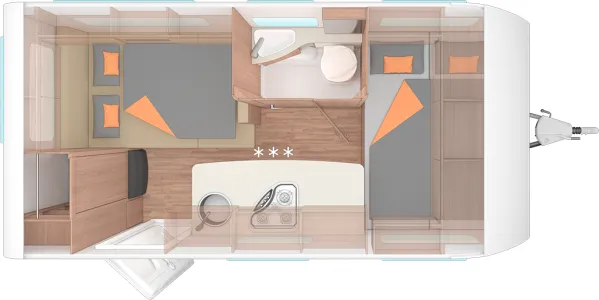 Nachtgrundriss Weinsberg CaraOne 420 QD