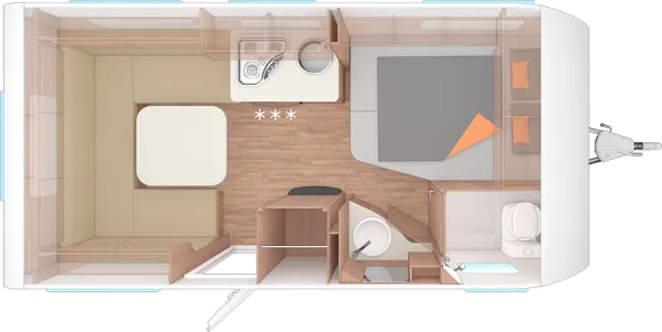 Tagesgrundriss Weinsberg CaraOne 450 FU