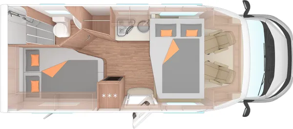 Nachtgrundriss Weinsberg CaraSuite 650 MF