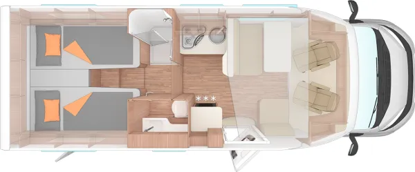 Tagesgrundriss Weinsberg CaraSuite 700 ME
