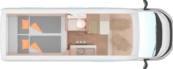 Nachtgrundriss Weinsberg CaraTour 630 MEG