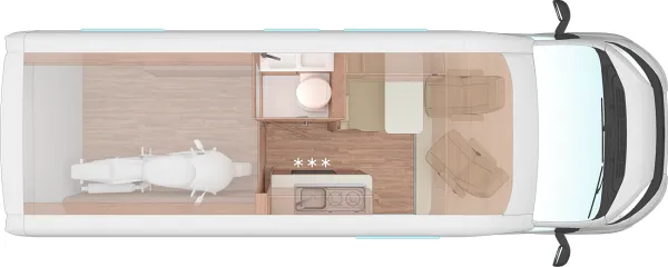 Tagesgrundriss Weinsberg CaraTour 630 MEG