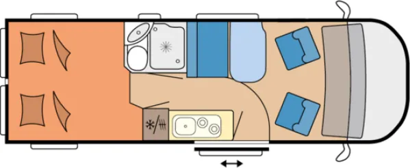 Tagesgrundriss Hobby PRESTIGE Van 640 ET First Edition