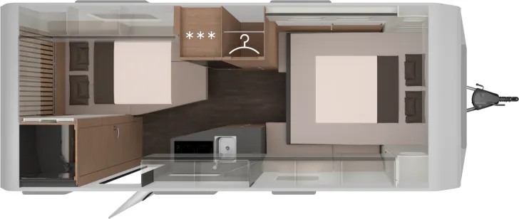 Grundriss Nacht Knaus Yaseo 500 DK