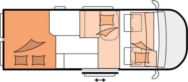 Nachtgrundriss Hobby ONTOUR Van 600 FT