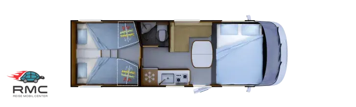 Grundriss Nacht Rapido C 55i