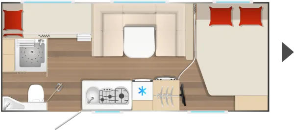 Tagesgrundriss Bürstner B66 560 TK