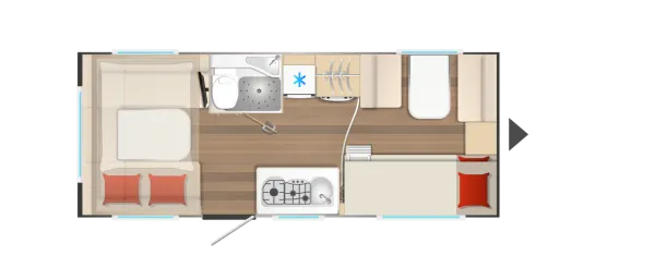 Tagesgrundriss Bürstner B66 Plus 510 TK