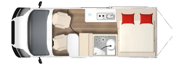 Tagesgrundriss Bürstner B66 600 C Tagesgrundriss Bürstner B66 600 C