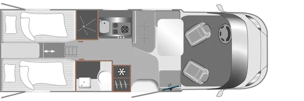 Tagesgrundriss LMC Cruiser 750 EL