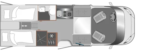 Tagesgrundriss LMC Cruiser 750 EF