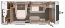 Grundriss Nacht Knaus Südwind 650 PXB Black Selection