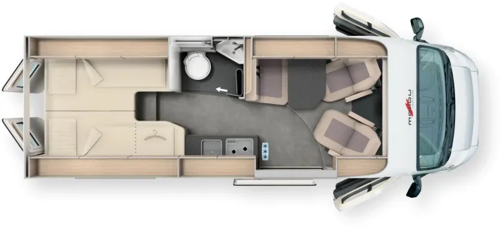 Grundriss Tag Malibu Van Relax 640 LE R active