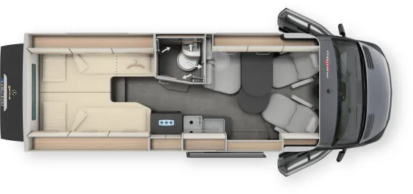 Tagesgrundriss Malibu genius 641 LE performance 4x4