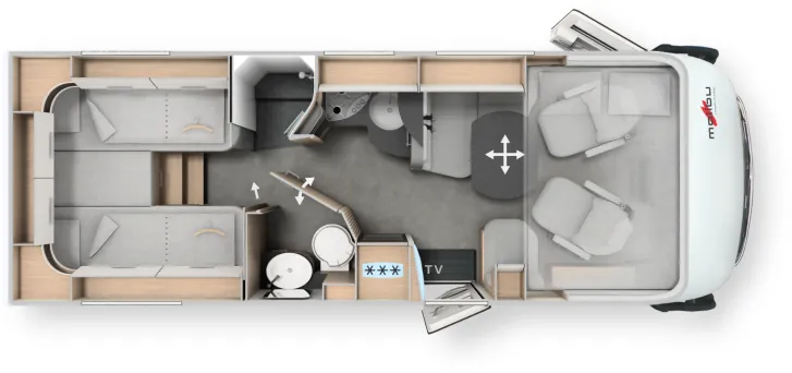 Grundriss Tag Malibu I 450 RB-LE lightweight 3.5t