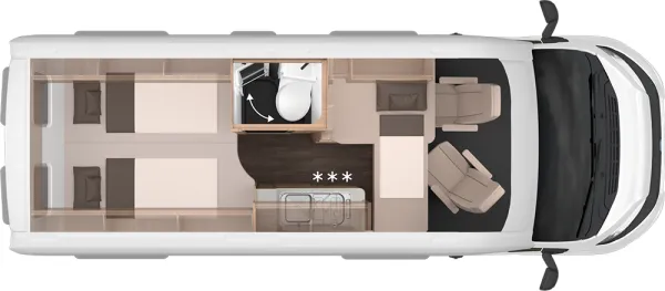 Nachtgrundriss Knaus BoxLife 600 ME