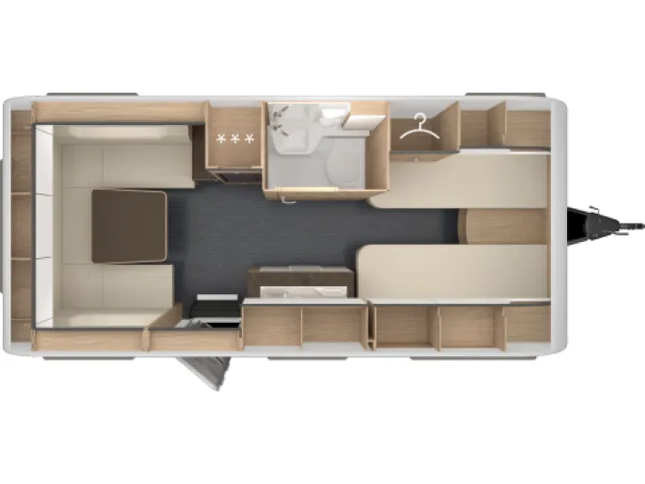 Grundriss Tag Tabbert Pantiga 490 E 2,3 Finest Edition