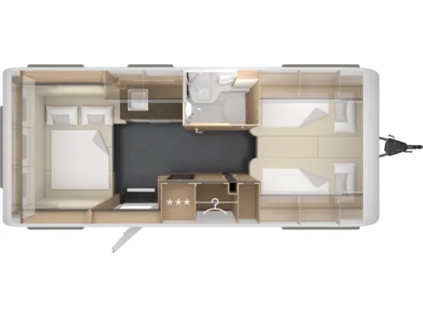 Nachtgrundriss Tabbert Pantiga 550 E 2,3 Finest Edition