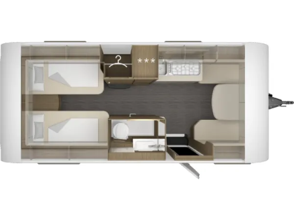 Tagesgrundriss Tabbert Cazadora 495 HE 2,3