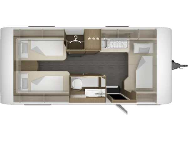 Nachtgrundriss Tabbert Cazadora 495 HE 2,3