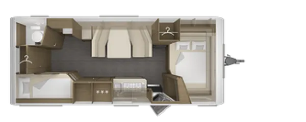 Tagesgrundriss Tabbert Cazadora 620 DMK 2,5